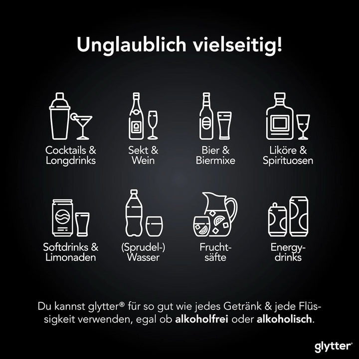 Glytter Glitter Powder For Drinks (Silver) - Glitter comestibil pentru băuturi, 10 grame Glitter Naty Shop