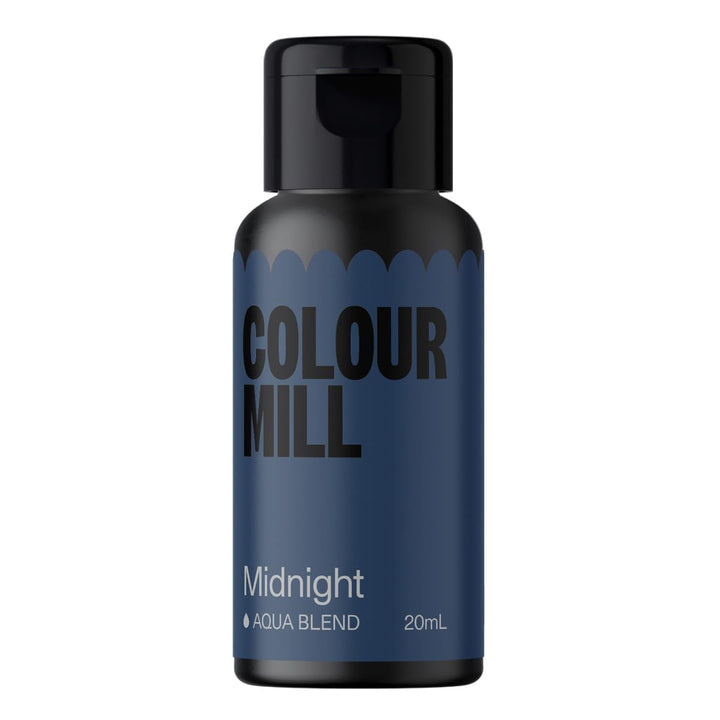 Colour Mill Aqua Blend Sage Lebensmittelfarbe Auf Wasserbasis - Lebensmittel Farbe Sehr Intensiv, Hoch Konzentriert, Vegan - 20 Ml Coloranti Alimentari Naty Shop Midnight 20 Ml (1Er Pack)