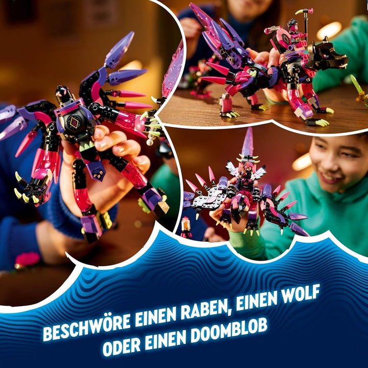 LEGO Dreamzzz 3-In-1 The Nightmare Creatures Of The Never Witch, jucărie magică pentru copii, cazan construibil, lup sau corb, set de fantezie pentru fete și băieți de la 9 ani 71483 Seturi de constructie Besuche den LEGO-Store