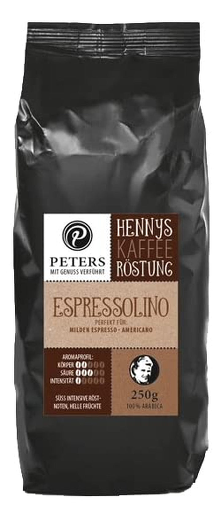 Peters, Boabe de cafea Arabica, Ideal pentru mașini complet automate Cafea Naty Shop 250 grame Espressolino