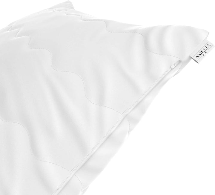 Ameliahome pernă 40X60 cm cu fermoar Quilting alb Reve Perne standard Naty Shop