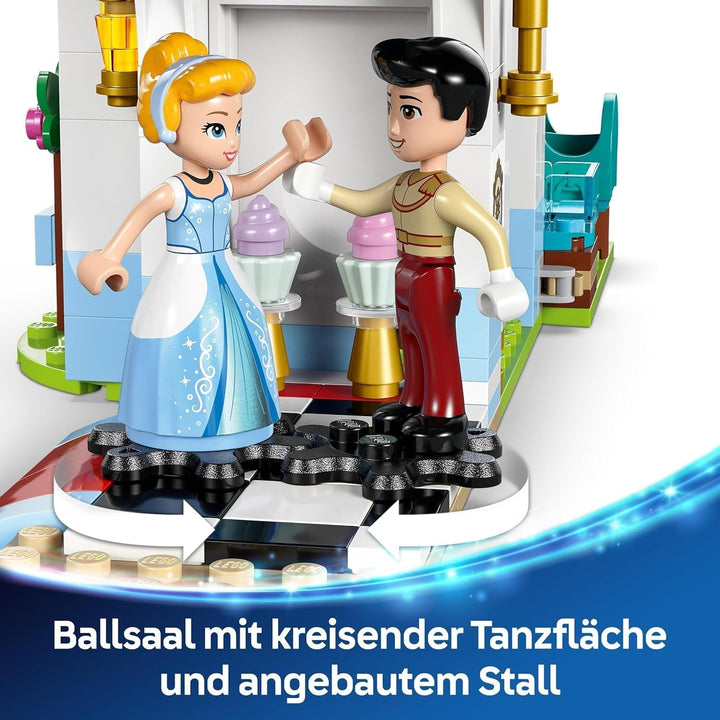 LEGO Ç€ Castelul prințesei Disney Cenușăreasa și trăsura trasă de cai, set pentru fete de la 6 ani, jucărie fantastică cu prințesa Cenușăreasa și prințul fermecător mini păpuși, idee de cadou pentru fanii Disney 43275 Seturi de constructie Besuche den LEGO-Store