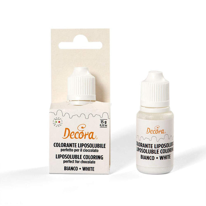 Decora, colorant alimentar liposolubil, lichid, 15 grame Coloranti Alimentari Naty Shop Alb