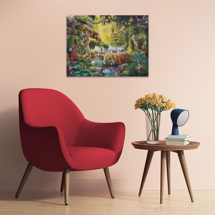 Ravensburger Puzzle 12000696 - Idilă la ochiul de apă - puzzle jigsaw de 1500 de piese pentru adulți și copii de peste 14 ani, puzzle cu motiv de tigru Puzzle Naty Shop