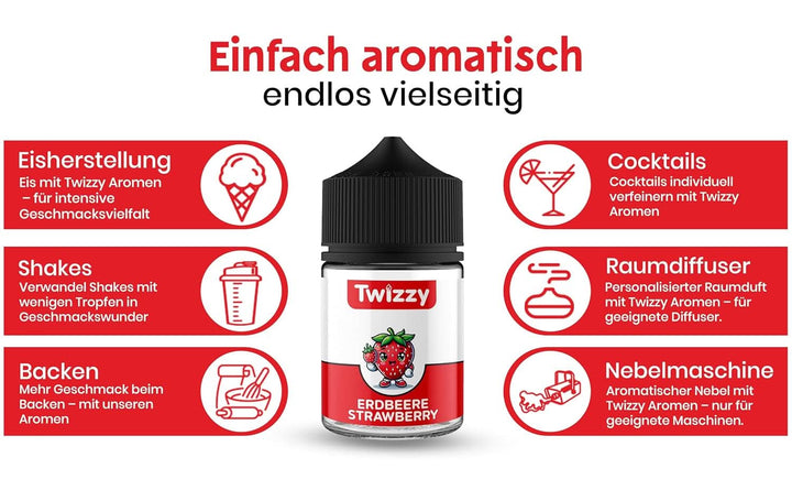 Twizzy Aroma Concentrata Capsuni, 60 ml Arome Naty Shop