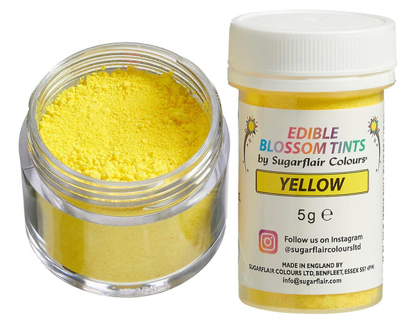 Sugarflair Blossom Tint Dust Lebensmittelfarbe Pulver Yellow - Lebensmittel Farbe Pulver Für Kuchenoberflächen, Zuckerpaste, Fondant, Zuckerguss, Schokolade, Buttercreme, Macarons Und Mehr - 5G Coloranti Alimentari Naty Shop Default Title