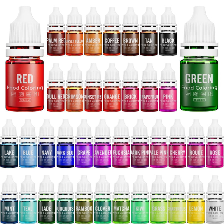 Set coloranti alimentari lichizi, diverse cantitati si culori Coloranti Alimentari Naty Shop Set 40 coloranti
