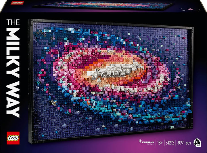 LEGO Art Galaxia Calea Lactee, decorațiune de perete, cadou pentru fanii spațiului și astronomiei, set de construcție pentru adulți, activitate creativă, cadou pentru femei și bărbați 31212 Seturi de constructie Besuche den LEGO-Store