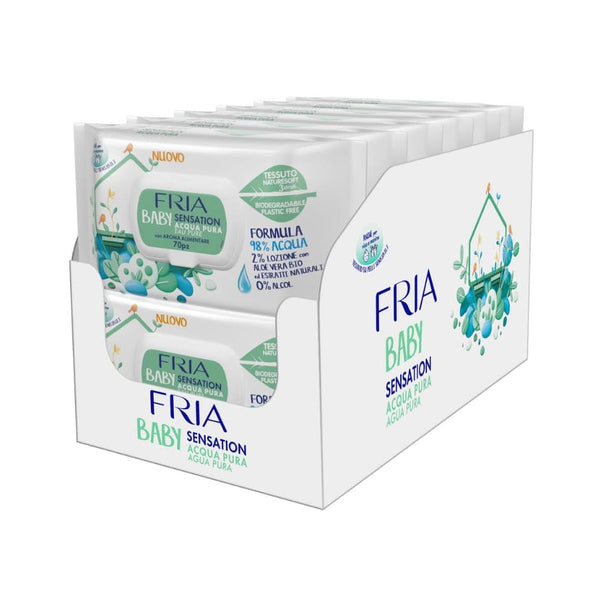 Servetele pentru schimbarea scutecelor Baby Sensation cu apa pura, formula cu apa purificata 98% cu efect de curatare a pielii, testate dermatologic, pachet economic Servetele Umede Bebelusi Naty Shop 840 servetele Aloe Vera