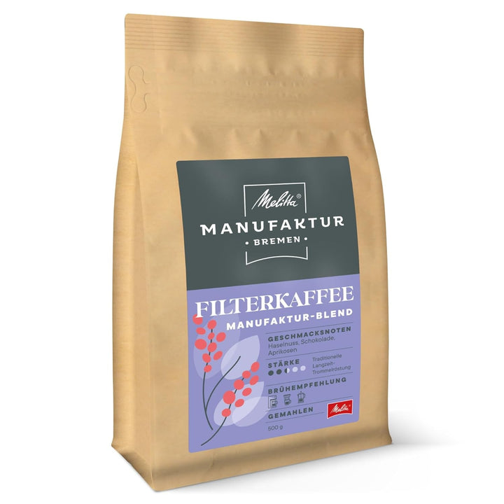 Cafea specială Melitta Manufaktur-Kaffee Caffè Crema, cafea de fermă de origine unică din Costa Rica, prăjită în Germania Cafea Naty Shop 500 grame Cafea filtrată