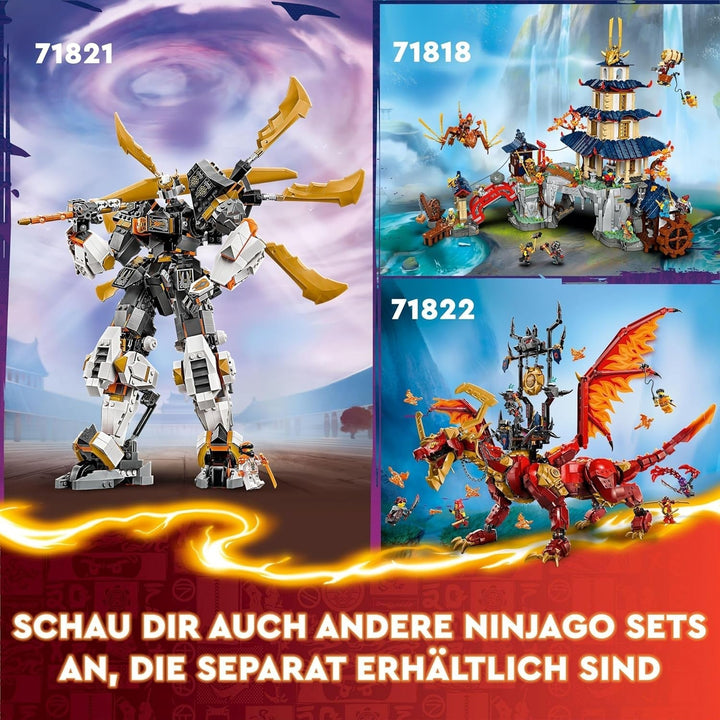 LEGO NINJAGO Cole's Titan Dragon Mech, jucărie de aventură pentru copii, set de joacă Ninja cu 1 minifigurină, cadou de ziua de naștere pentru băieți și fete de la 12 ani, set de joacă Fantasy 71821 Seturi de constructie Besuche den LEGO-Store