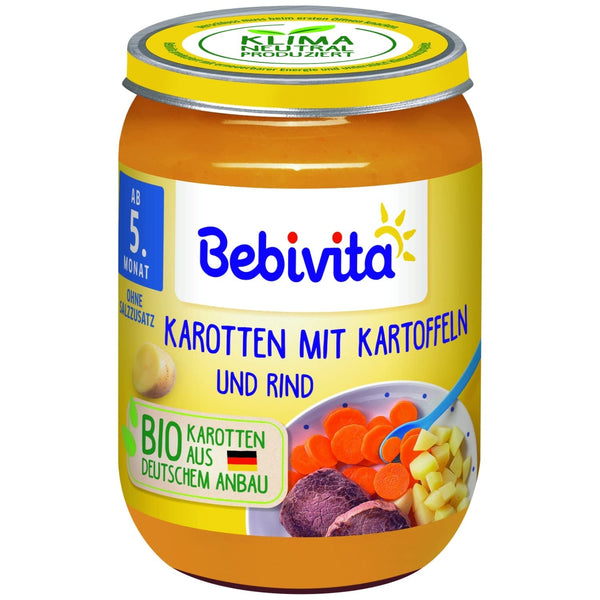 Meniuri din luna a 6-a Piure de cartofi cu legume și carne tocată (6X190G), mediu Mama si Copilul Naty Shop Default Title