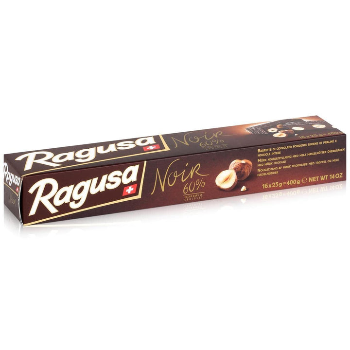 Ragusa Blond Gift Box 400 grame, Ciocolată albă cu aromă caracteristică de caramel și alune întregi Bomboane de Ciocolata Naty Shop Noir 1 cutie