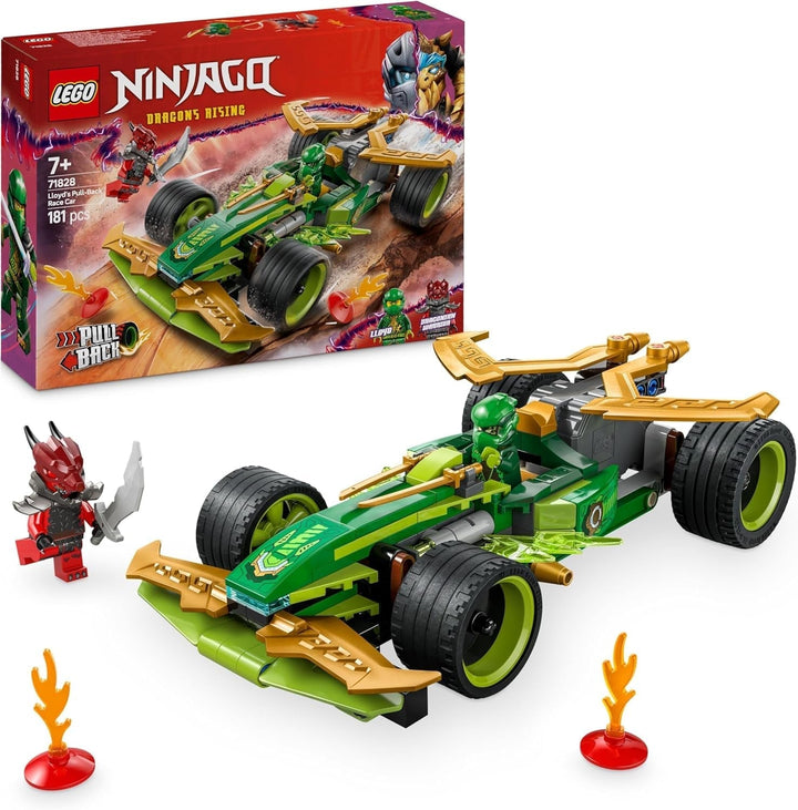 LEGO NINJAGO Lloyd's Action Speedster - Mașină de construit jucărie cu 2 minifigurine pentru jocuri de rol, mașină de construit jucărie pentru copii - cadou pentru băieți și fete de la 7 ani 71828 Seturi de constructie Besuche den LEGO-Store Titlu implicit