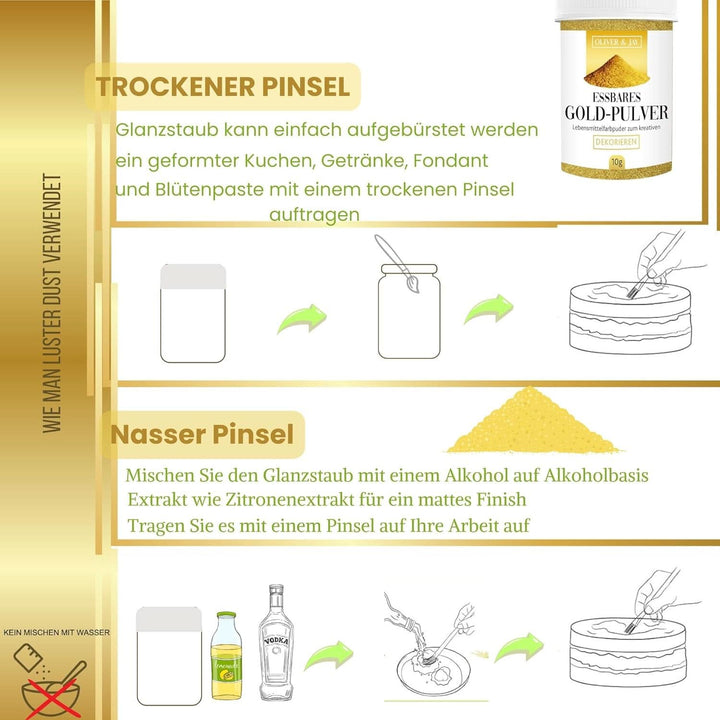 Pulbere aurie comestibilă Tillmannnn'S - 10 grame Glitter Naty Shop