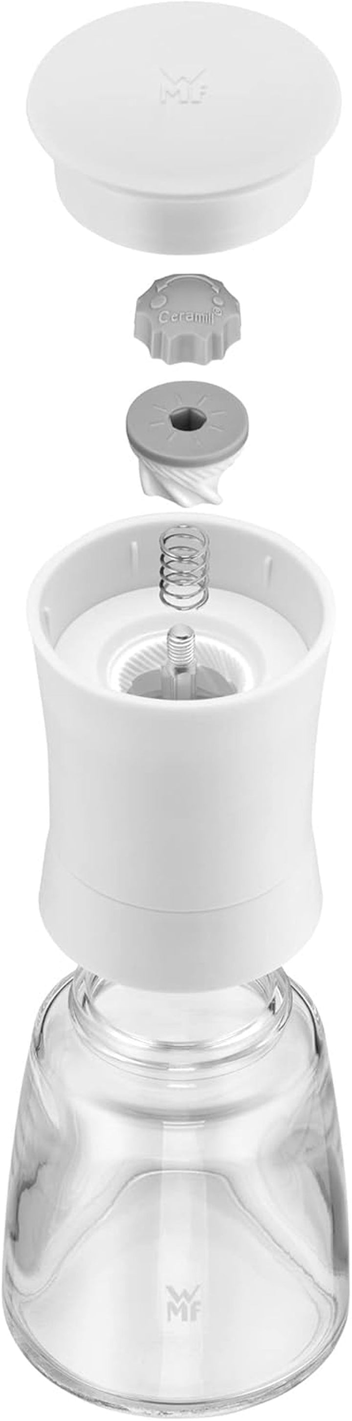 WMF Trend râșniță de sare sau piper 14 cm, fără umplutură, râșniță ceramică, plastic, sticlă, alb Rasnite si Feliatoare Naty Shop