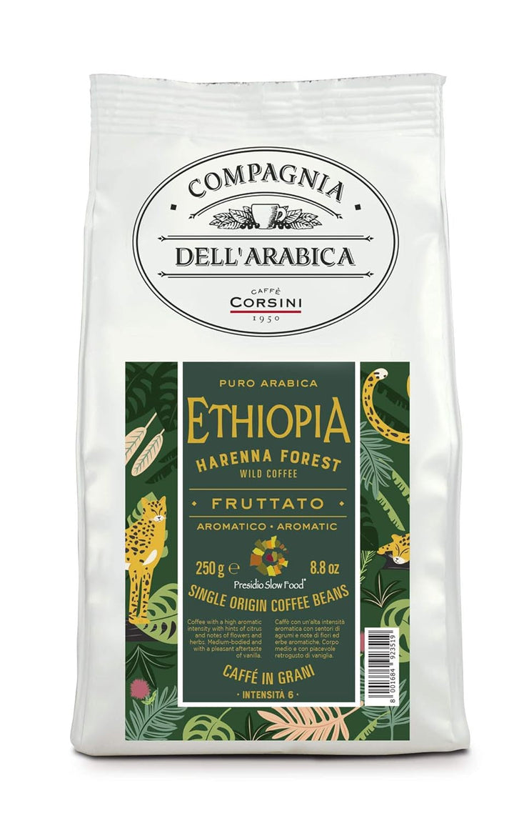 Caffè Corsini - Cafea boabe 3 X 250 grame, Compagnia Dell'Arabica, diverse arome, origine unică, total 750G Cafea Naty Shop