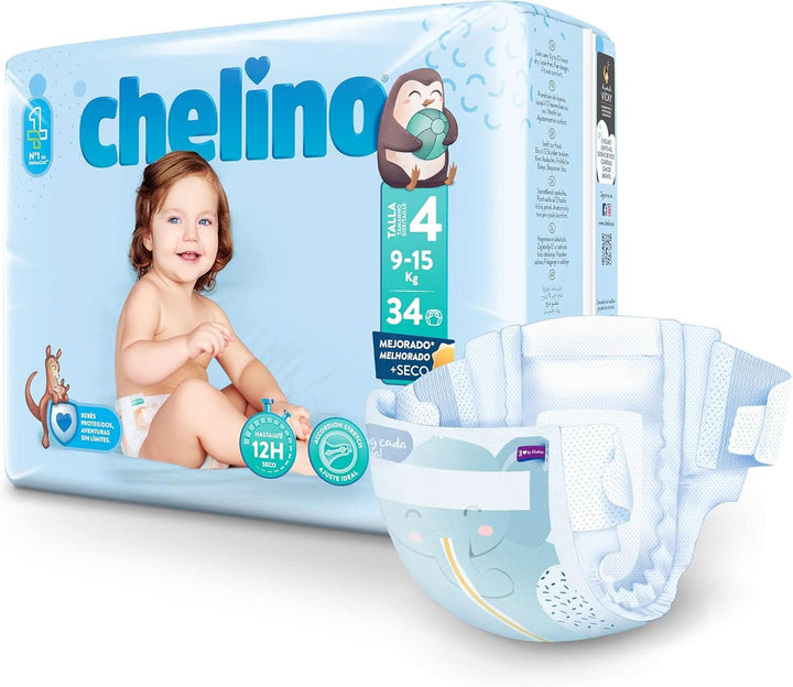 Scutece copii Chelino marimea 4 (9-15 kg), 34 bucati Mama si Copilul Naty Shop