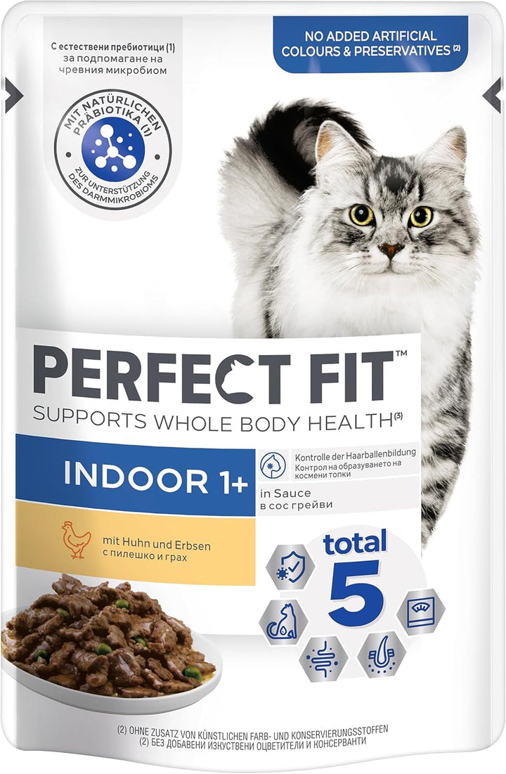 Pungi porționate pentru pisici PERFECT FIT™ pentru interior cu pui 12 X 85G