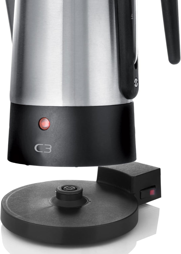30-32000 Percolator, oțel inoxidabil, argintiu