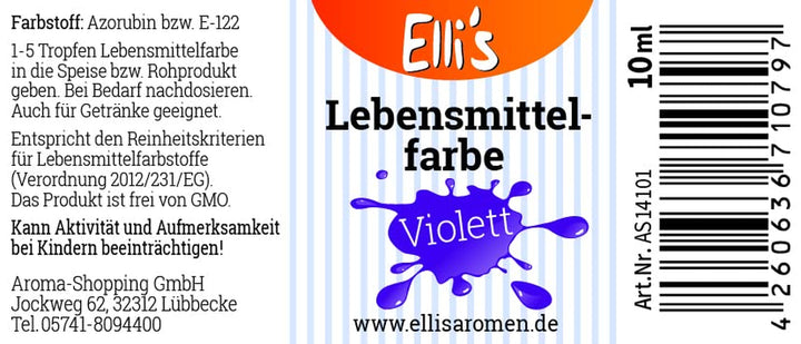 Colorant alimentar lichid, violet, 10 ml Coloranti Alimentari Naty Shop