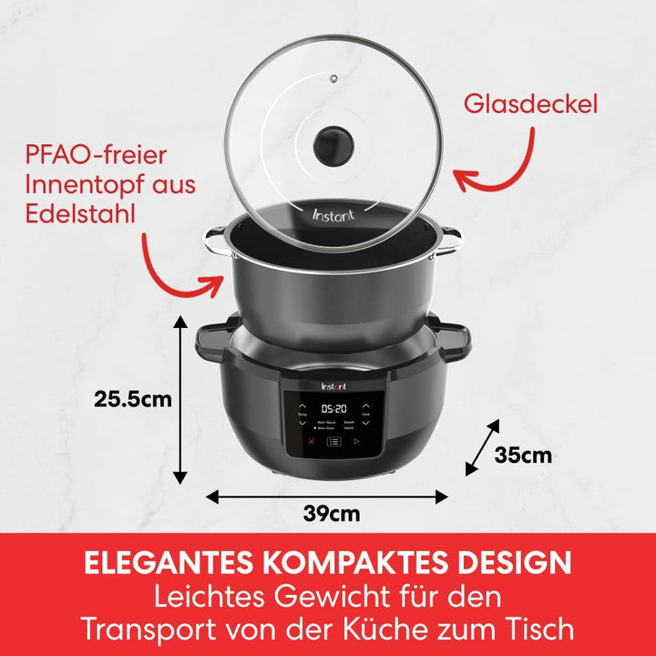 Instant Pot Superior Slow Cooker, 7.1L Multicooker, 4 funcții de gătit, 800 W Slow Cooker Naty Shop