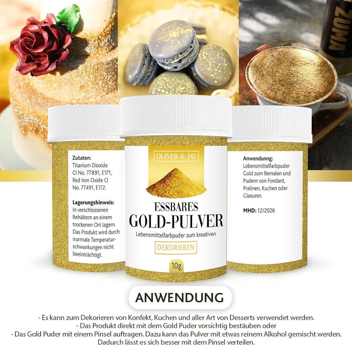 Pulbere aurie comestibilă Tillmannnn'S - 10 grame Glitter Naty Shop