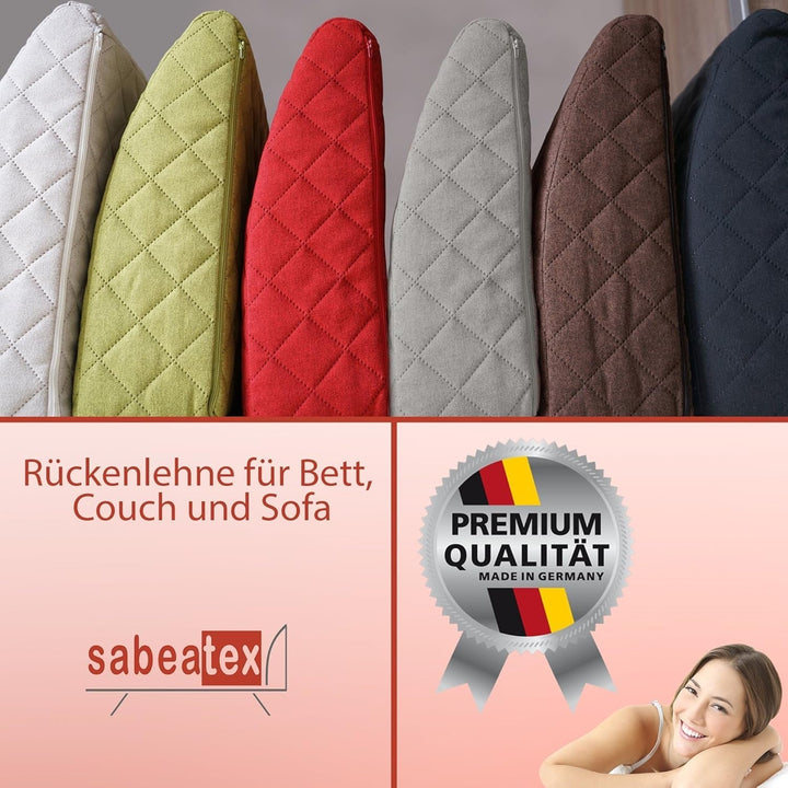 Sabeatex® spătar pentru pat, pernă de canapea, pernă de spătar pentru mobilier de lounge sau palet în 5 culori la modă. Lungime 90 cm, înălțime 45 cm Culoare: (gri) Perne lombare Naty Shop