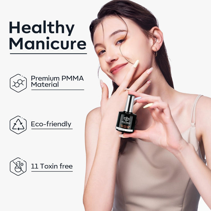 Modelones Kit pentru unghii și gel adeziv 500 buc. Set extensii unghii cu gel adeziv Kit unghii cu gel, adeziv unghii și mini lampă unghii acoperire completă vârfuri unghii presă pe Nail Art Studio Salon DIY