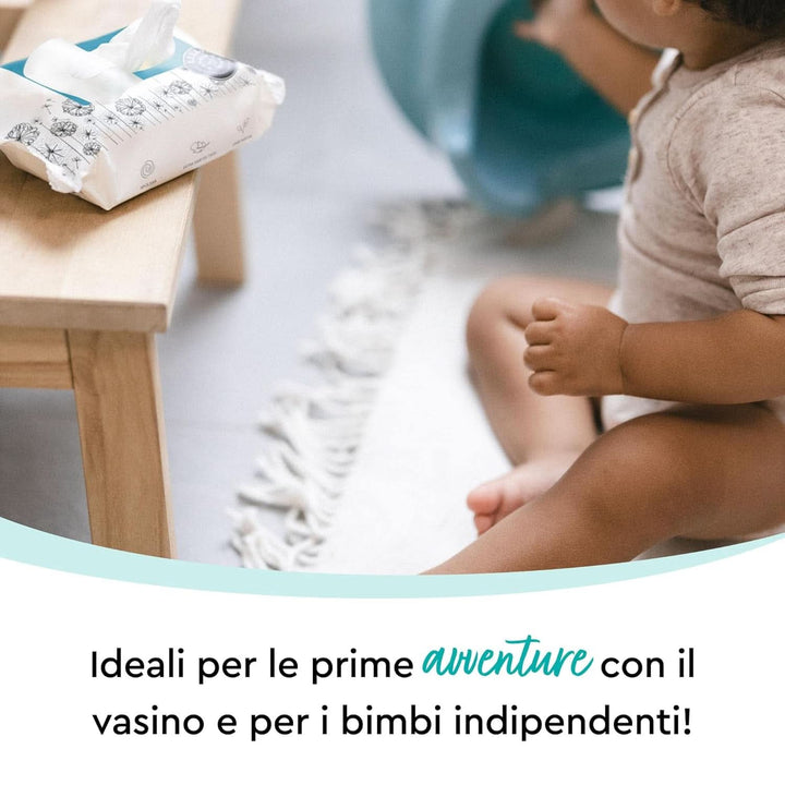Șervețele umede de toaletă LILLYDOO, 720 de bucăți (12 X 60), 100% fără plastic, șervețele care pot fi spălate, fără parfum (FSC Mix) Servetele Umede Bebelusi Naty Shop
