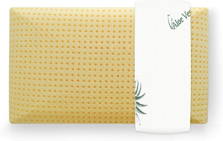 Mister Sandman Pernă ergonomică 40X80, pernă pentru gât cu față de pernă Aloe Vera, pernă Visco perfect potrivită pentru cei care dorm abdominal, cei care dorm pe spate și cei care dorm lateral, pernă cu spumă de memorie Perne ortopedice cervicale Naty Shop