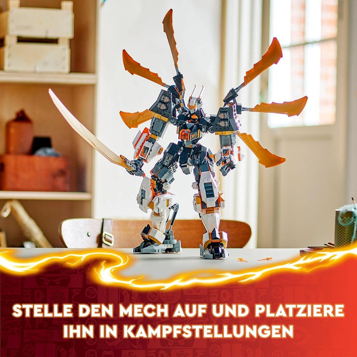 LEGO NINJAGO Cole's Titan Dragon Mech, jucărie de aventură pentru copii, set de joacă Ninja cu 1 minifigurină, cadou de ziua de naștere pentru băieți și fete de la 12 ani, set de joacă Fantasy 71821 Seturi de constructie Besuche den LEGO-Store
