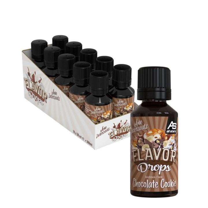 ALL STARS Flavor Drops, Picături aromate fără zahăr adăugat și fără calorii - Dulceață și aromă pentru alimente, 30 ml Indulcitori Naty Shop Prăjitură cu ciocolată 10 x 30 ml