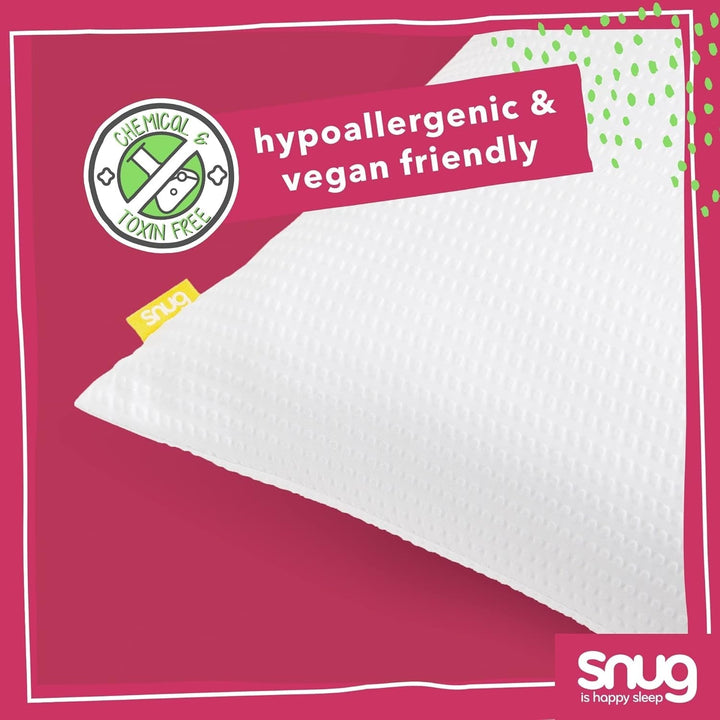 Pernă Snug Blissful Bedtime, calitate hotelieră de lux, suport mediu pentru cei care dorm în față, pe spate și lateral, ecologică, hipoalergenică și lavabilă la mașină, 2 bucăți Perne standard Naty Shop