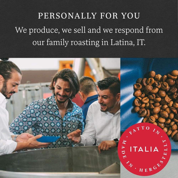 O'CCAFFÈ - Café Crème, boabe de cafea întregi, crema de cafea aromată, cu aciditate scăzută, prăjire foarte lentă în tambur de la o afacere de familie italiană Cafea Naty Shop