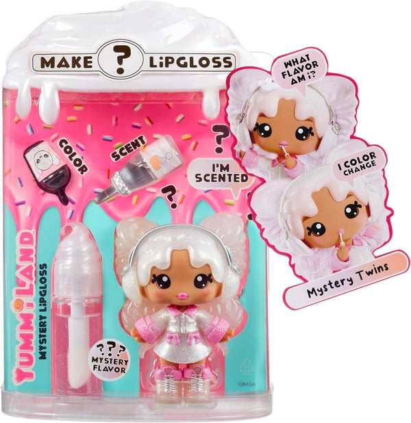 Papusa cu luciu de buze Yummiland - Mystery Chase - Include set de luciu de buze DIY, potrivit pentru copii cu vârsta de 4 ani și peste Papusi Naty Shop Mysery Chase Seria 2