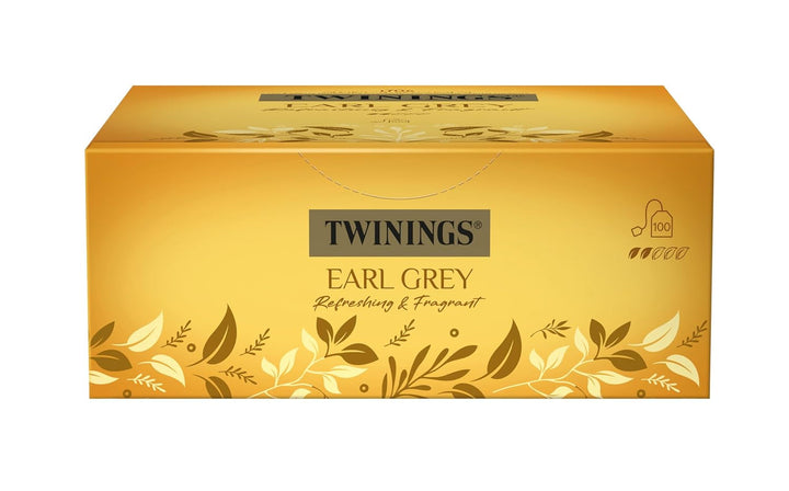 Twinings EARL GREY Ceai negru în pliculețe, rafinat cu aromă de bergamotă - Ceai negru din China, renumit în întreaga lume și extrem de revigorant, pachet de 1 (25 pliculețe)