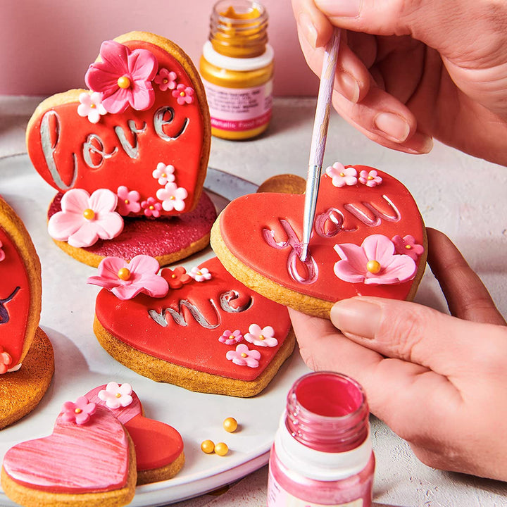 Funcakes Metallic Food Paint Kupfer: Erzeugt Metallische Effekte Auf Fondant, Marzipan, Royal Icing Und Kekse. 100% Essbare Lebensmittelfarbe, Halal, Geeignet Für Vegetarier Und Veganer. 30 Ml. Coloranti Alimentari Naty Shop