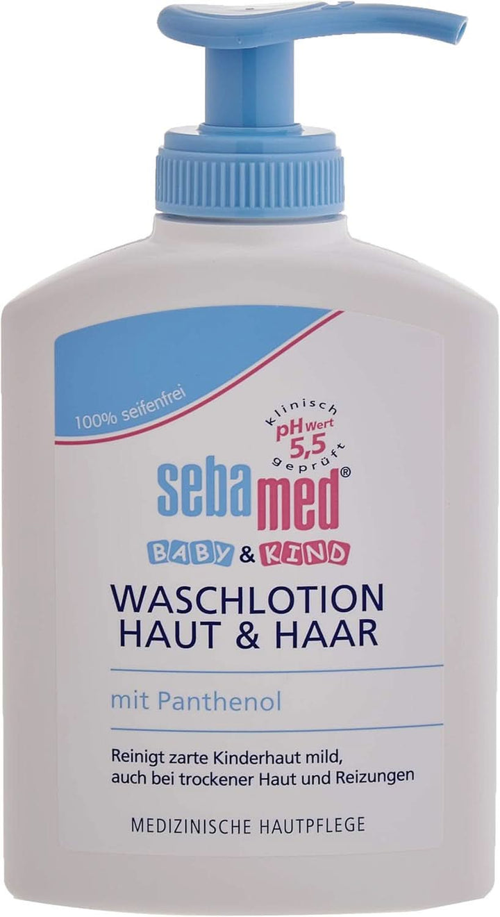 Sebamed Loțiune de spălat pentru bebeluși și copii, șampon și gel de duș, 200 ml (pachet de 3) Mama si Copilul Naty Shop