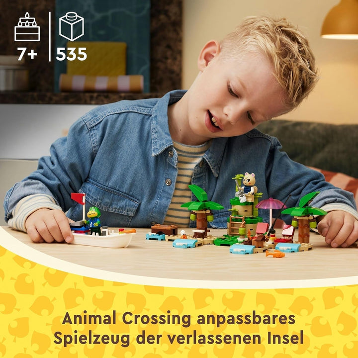 LEGO Animal Crossing Käptens Island Boat Tour, jucărie creativă pentru copii cu 2 minifigurine din seria de jocuri video, inclusiv Huschke, cadou pentru fete și băieți de la 6 ani 77048 Seturi de constructie Besuche den LEGO-Store