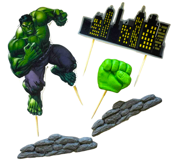Set 5 essbare Dekorationen, Hulk