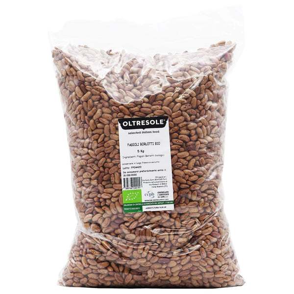 , Fasole borlotti organică 5 kg, leguminoase organice uscate din cultivare controlată, Cereale Naty Shop Default Title