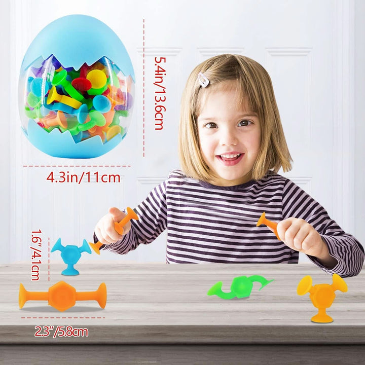 Pachet de 48 de jucării cu ventuză, jucării Montessori pentru cadă Mama si Copilul Naty Shop
