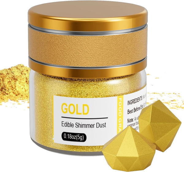 Glitter comestibil, diverse nuante, 5 grame Naty Shop Auriu
