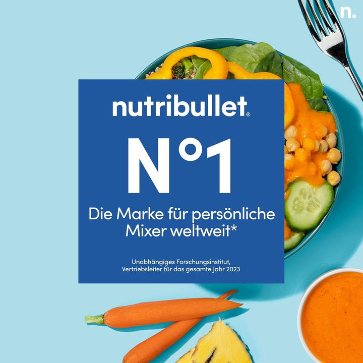 Nutribullet Personal Blender, Der Leistungsstärkste Mixer Für Eine Portion, 1000 Watt Und Leiser Motor, 900 Ml Becher Aus Tritan Renew, Leuchtende Touch Bedienknöpfe, Dunkel Grau Bucatarie Naty Shop