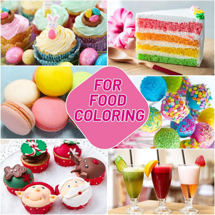 Lebensmittelfarbe 8X10Ml – Flüssige Hochkonzentrierte Lebensmittelfarbe Set Zum Backen, Kuchen, Kekse, Glasur, Macaron, Fondant – Lebendiger Lebensmittelfarbstoff Für DIY Seifen Schleim Kunsthandwerk Naty Shop