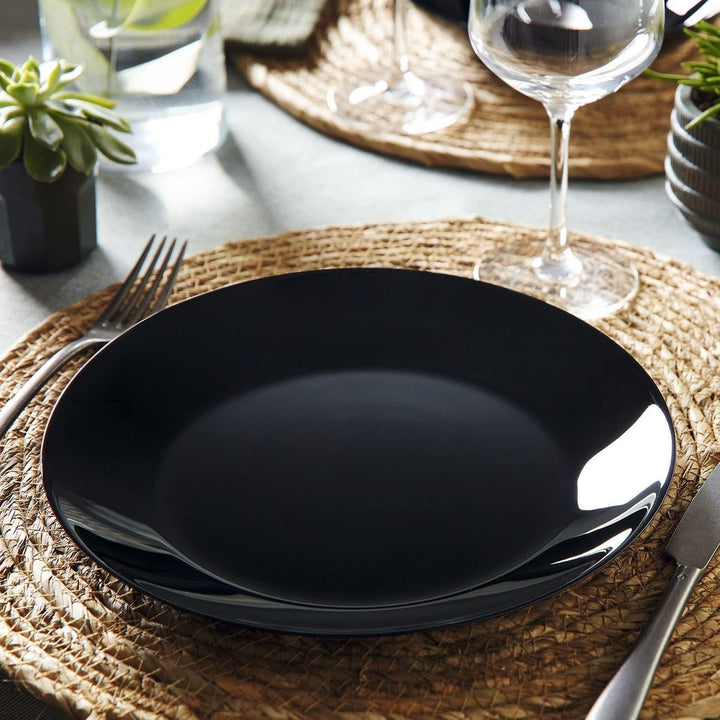 Arcopal Zelie Black Glasgeschirr-Set, 12-Teilig, 4-Sitzer, Schwarz Seturi vesela masa Naty Shop