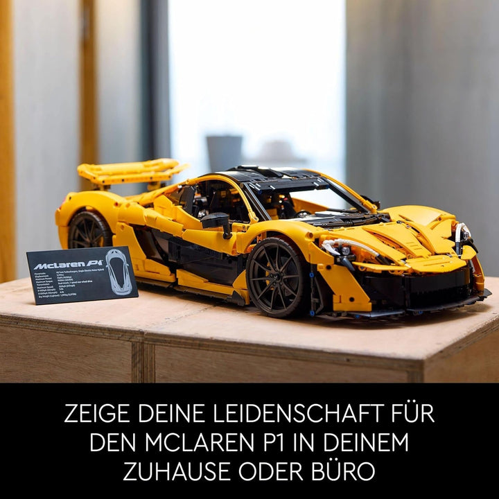 LEGO Technic Mclaren P1, set cu mașină super sport pentru adulți, cadou pentru fanii mașinilor, piesă de colecție la scară cu motor cu piston V8 și transmisie cu 7 trepte, model de mașină, set de mașini de jucărie 42172 Seturi de constructie Besuche den LEGO-Store