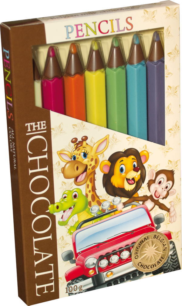 Ciocolata cu lapte, in forma de creioane colorate NatyShop