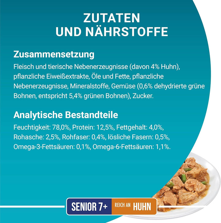 PURINA ONE Senior 7+ Hrană umedă pentru pisici, bucăți fragede în sos cu pui, pachet de 26 (26 X 85G)